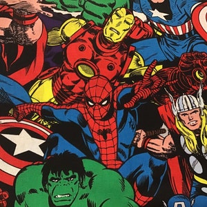 Avengers Fabric by the 1/2 Yard