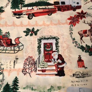 Christmas Sleigh Fabric by the 1/2 Yard