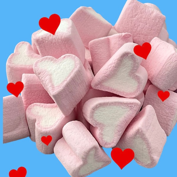 Sci-Fi Foods UK Freeze Dried Vanilla Heart Shaped Marshmallows 25g