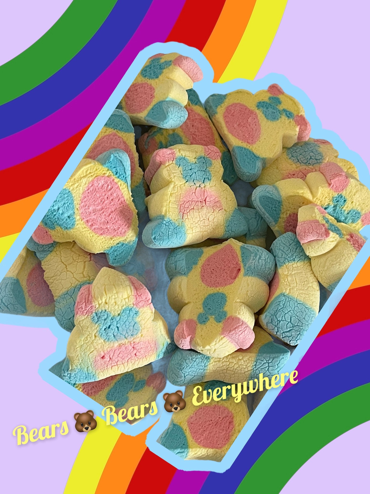 Freeze Dried Marshmallow Bears Vanilla Flavour Novelty Treats Etsy