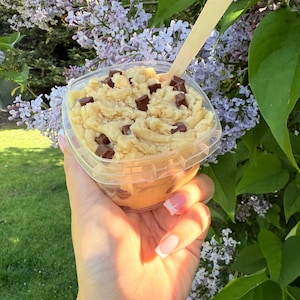 Edible Chocolate Chip Cookie Dough | Safe to Eat | Gourmet No-Bake Dessert Tub | Sweet Gift | Handmade Treat