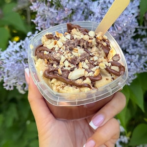 Nutella Edible Cookie Dough | Safe to Eat | No-Bake Chocolate Hazelnut Treat | Gourmet Dessert Tub | Handmade Gift