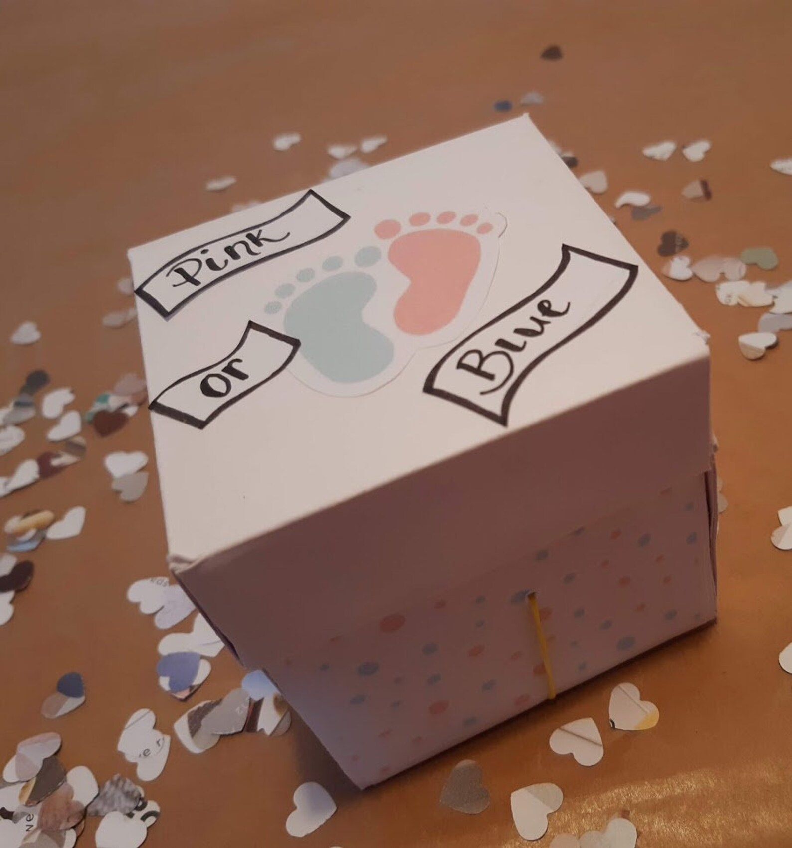 Baby Gender Reveal Confetti Explosion Box Etsy UK