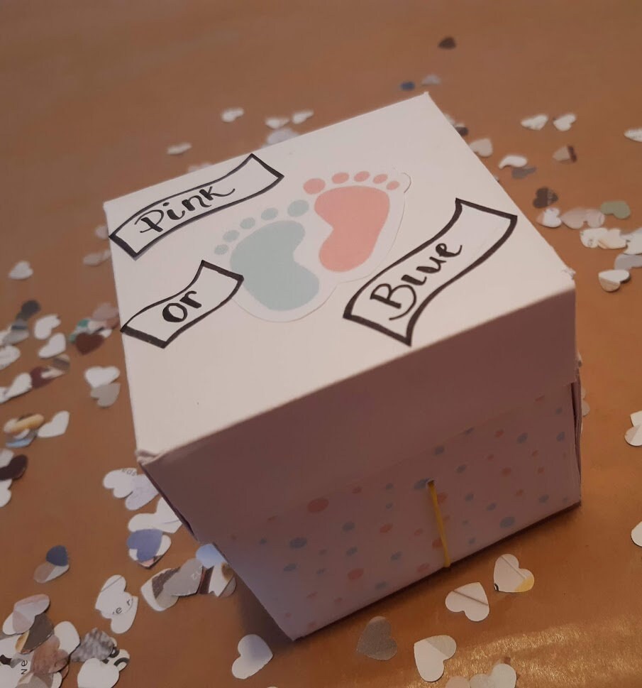 Baby Gender Reveal Confetti Explosion Box Etsy UK