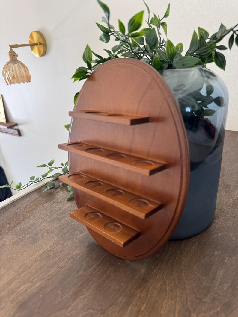 Vintage Oval Wood Thimble Shelf – Wooden Wall Display Rack – Sewing ...