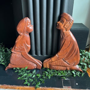 Vintage Tinikling Dance Wall Decorations – Hand-Carved Filipino Art