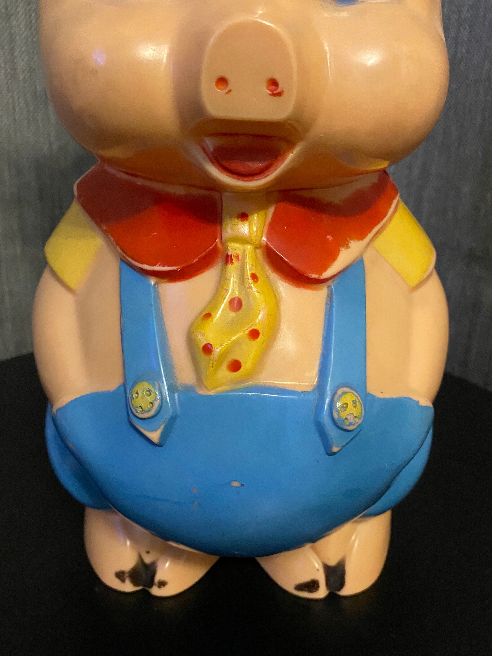 Vintage Porky Pig Piggy Bank, Vintage Toy, Coin Bank, Plastic Piggy