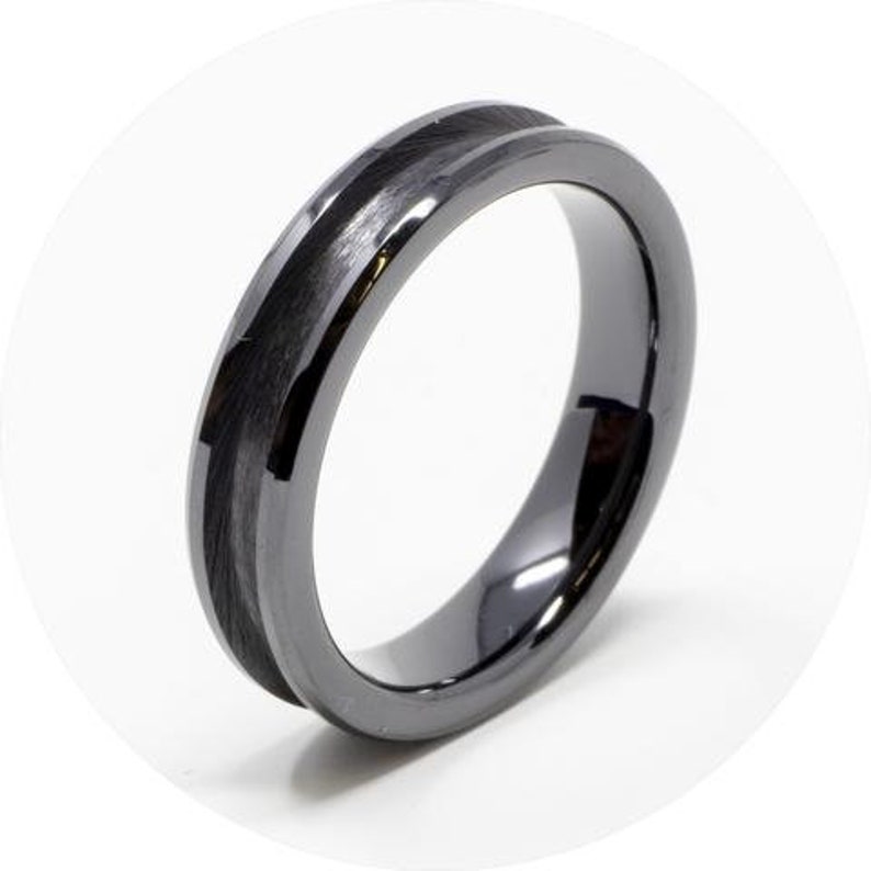 Glow Ring Gemstone Ring Ceramic Ring Custom Made Black Ceramic Ring