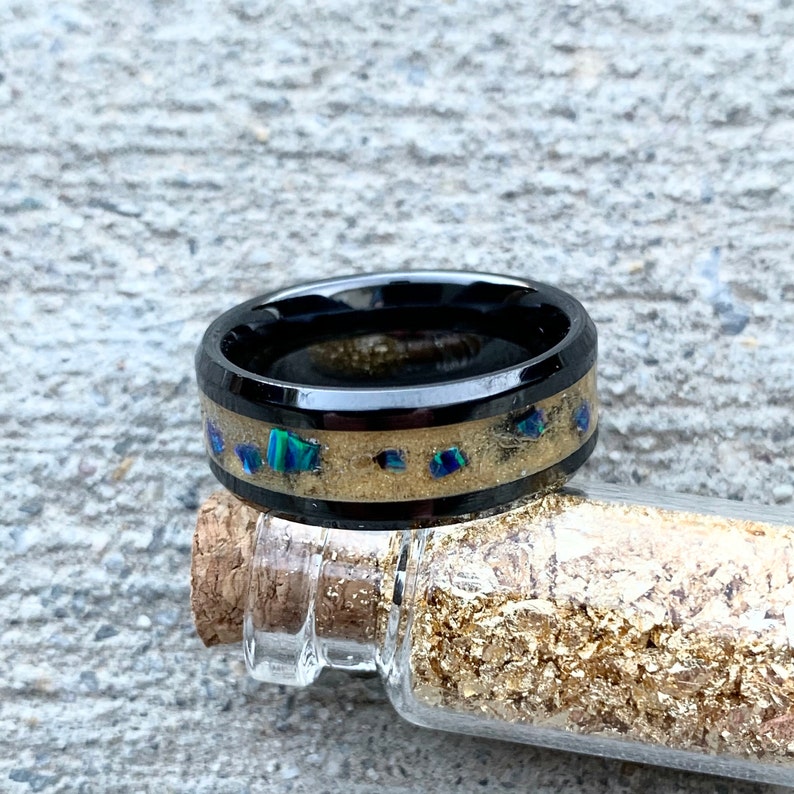 Glow Ring Gemstone Ring Ceramic Ring Custom Made Black Ceramic Ring