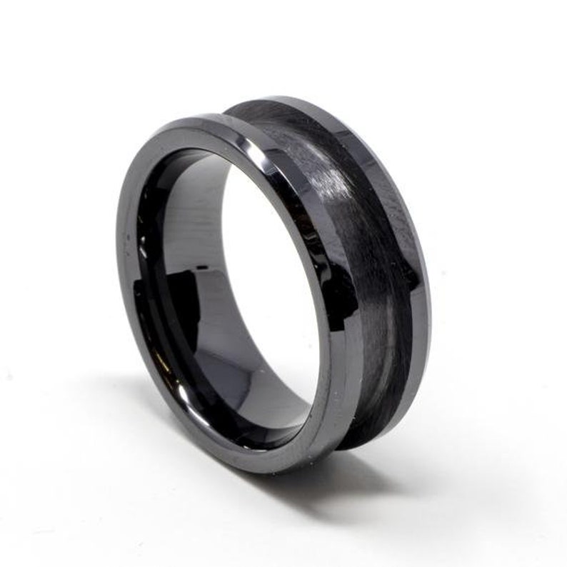 Glow Ring Gemstone Ring Ceramic Ring Custom Made Black Ceramic Ring