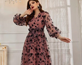 Women Floral Dress| Women Party Dress| Boho Wedding Dress| Flower Dress Women| Gift For Women| Wedding Dress| Floral Maxi Dress