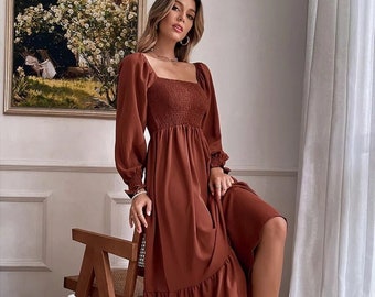 Dress For Women| A-line Dress| Boho Dress| Spring Dress| Fall Summer Dress| Gift For Women| Wedding Dress| Long Dress| Women Gift Ideas