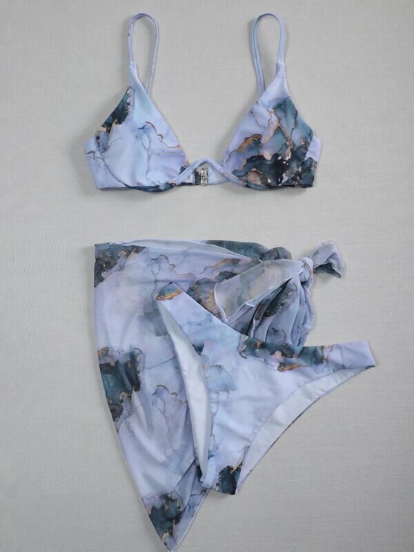 Women Swimwear 3pack Water Color Underwire Bikini Swimsuit & | Etsy