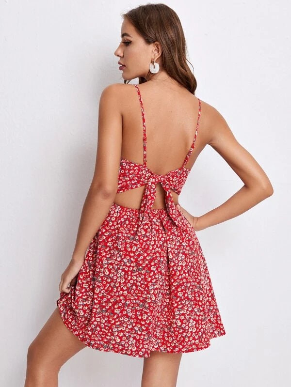 Dress For Women Floral Print Sundress Mini Dress Summer | Etsy