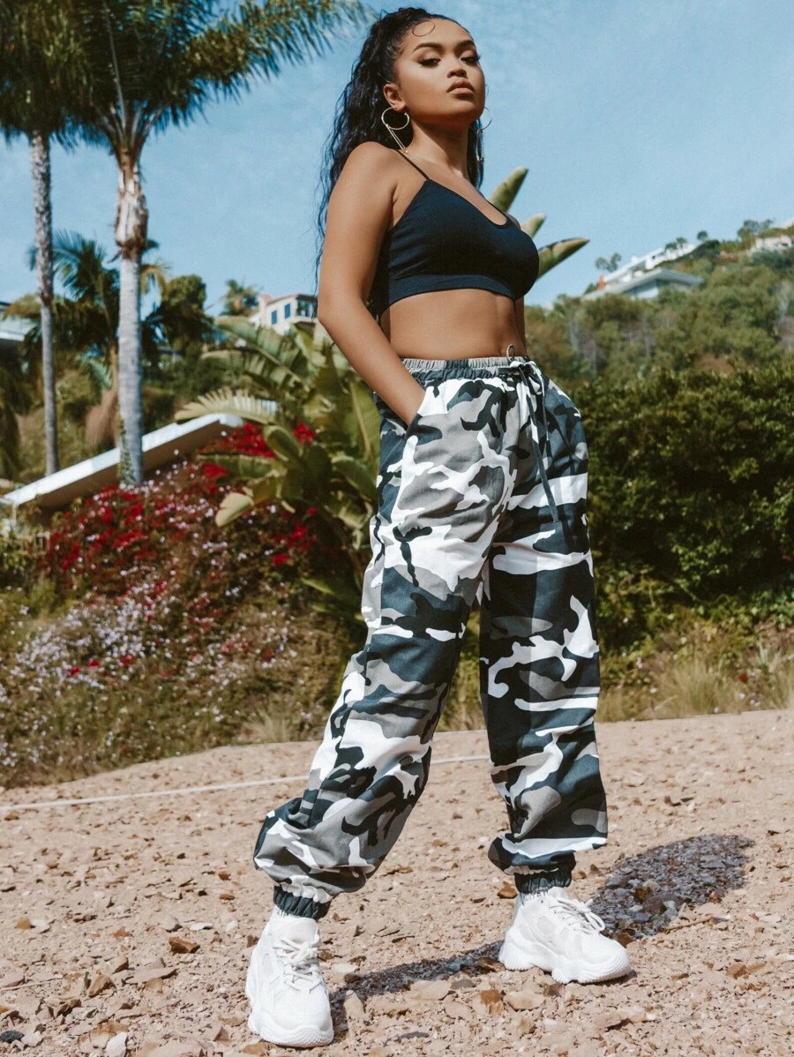 camo print joggers