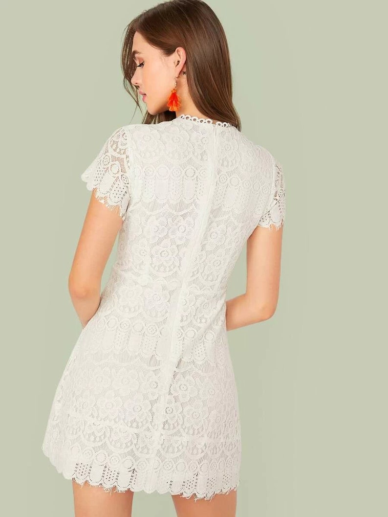 Dress for Women Zip Back Lace Dress Mini Dress Summer Etsy