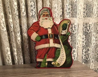 Retro Christmas Decoration Santa with List