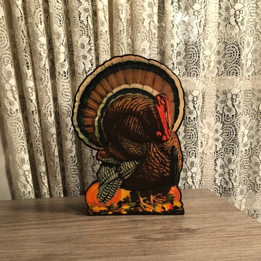Retro Thanksgiving Decoration Tom Turkey - Etsy