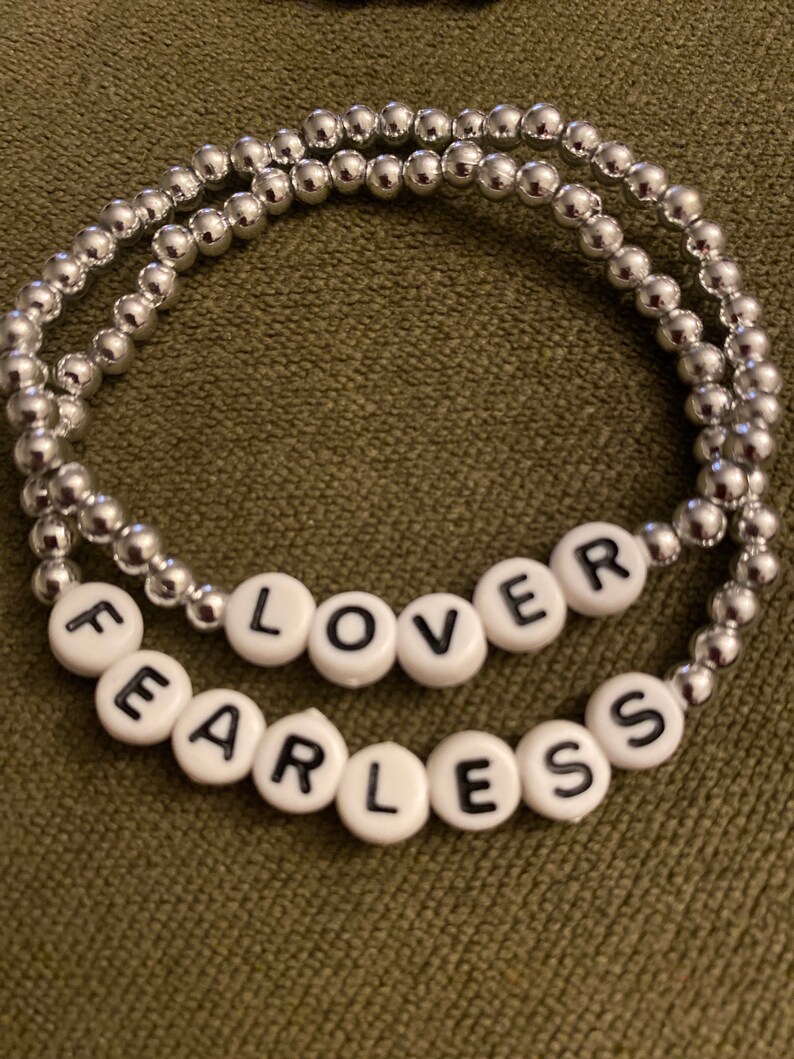 stretch bracelet gift for her Easter basket birthday gift gift for kids Taylor Swift beaded bracelet stocking stuffer