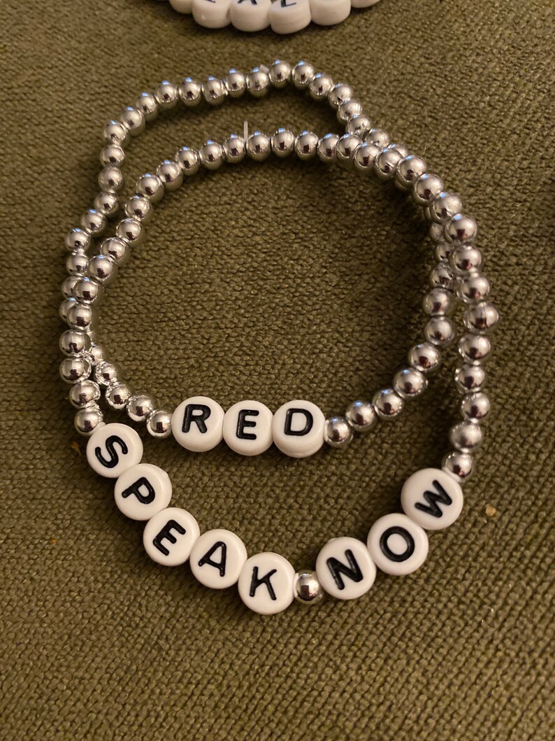 stretch bracelet gift for her Easter basket birthday gift gift for kids Taylor Swift beaded bracelet stocking stuffer