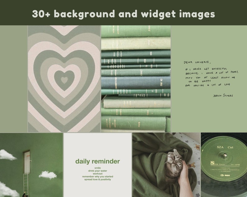 Sage Green iOS Theme Pack App Icons Wallpaper Widgets Etsy España