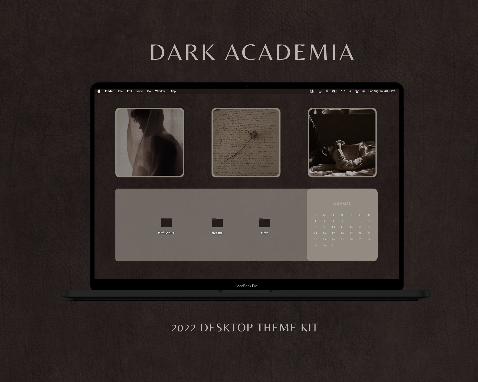 Dark Academia Desktop Wallpapers And Folders 22 Monthly Etsy Singapore