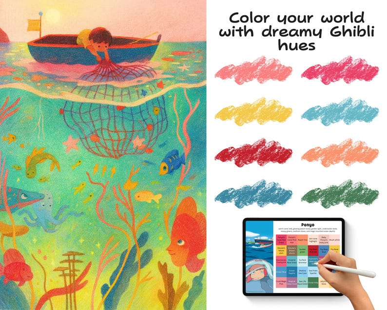 10 Procreate Anime Color Palettes – Japanese Anime Swatches for Digital ...