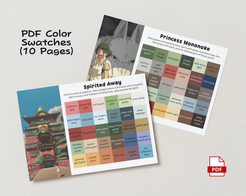10 Procreate Anime Color Palettes – Japanese Anime Swatches for Digital ...