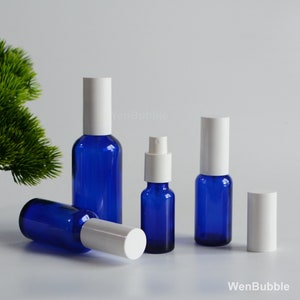 1-500pcs 15ml 20ml 30ml 50ml 100ml Cobalt Blue Glass Fine Mist Spray Bottle, Essential Oil Spray Bottle, Toner Linen Room Home Spray Bottle