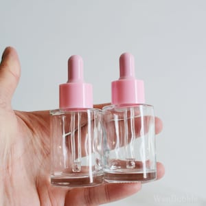 1-200pcs 20ml 30ml 50ml 60ml 80ml 100ml Clear Cylinder Glass Essential Oil Dropper Bottles, Skin Face Hair Oil Pipette Bottle, Wholesale