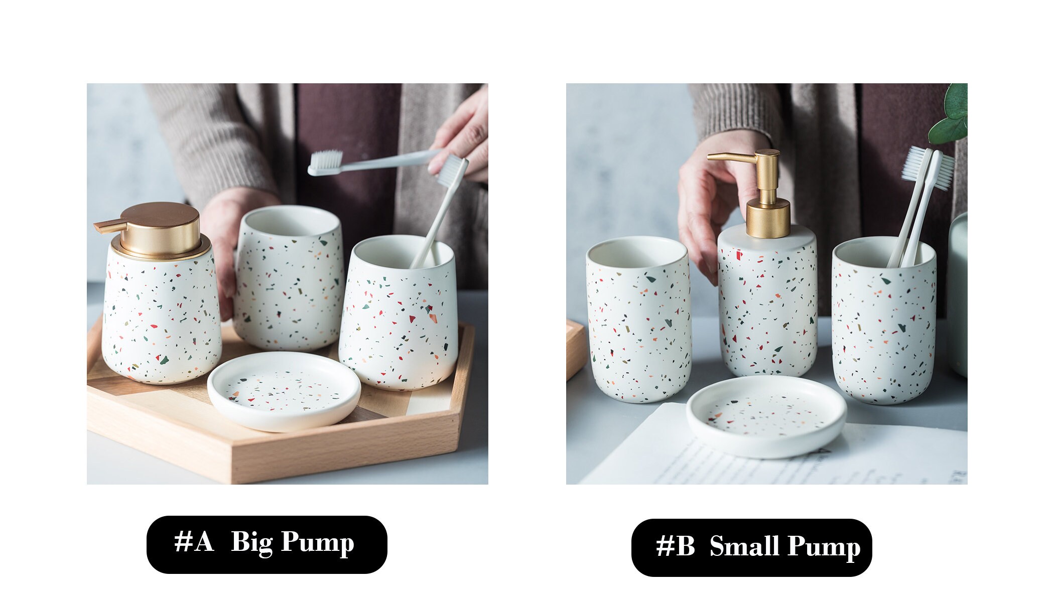 4pcs/set Modern Ceramic Bathroom Accessories Set Bathroom Etsy