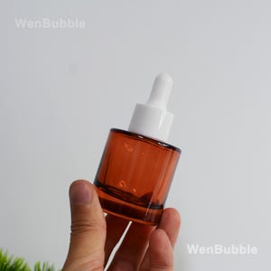 1-200pcs 15ml 30ml 1oz Dark Red Flat Shoulder Glass Serum Essential Oil Dropper Bottle, Cosmetic Skin Care Packaging Oil Bottle, Wholesale