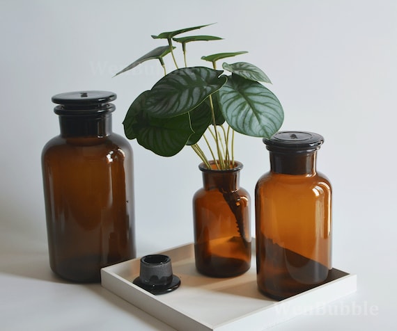 60ml 120ml 250ml 500ml 1000ml Braunglas Apothekerglas Container, Glas Badesalz Flasche, Aufbewahrungsbehälter, Apotheke Home Decor Vase