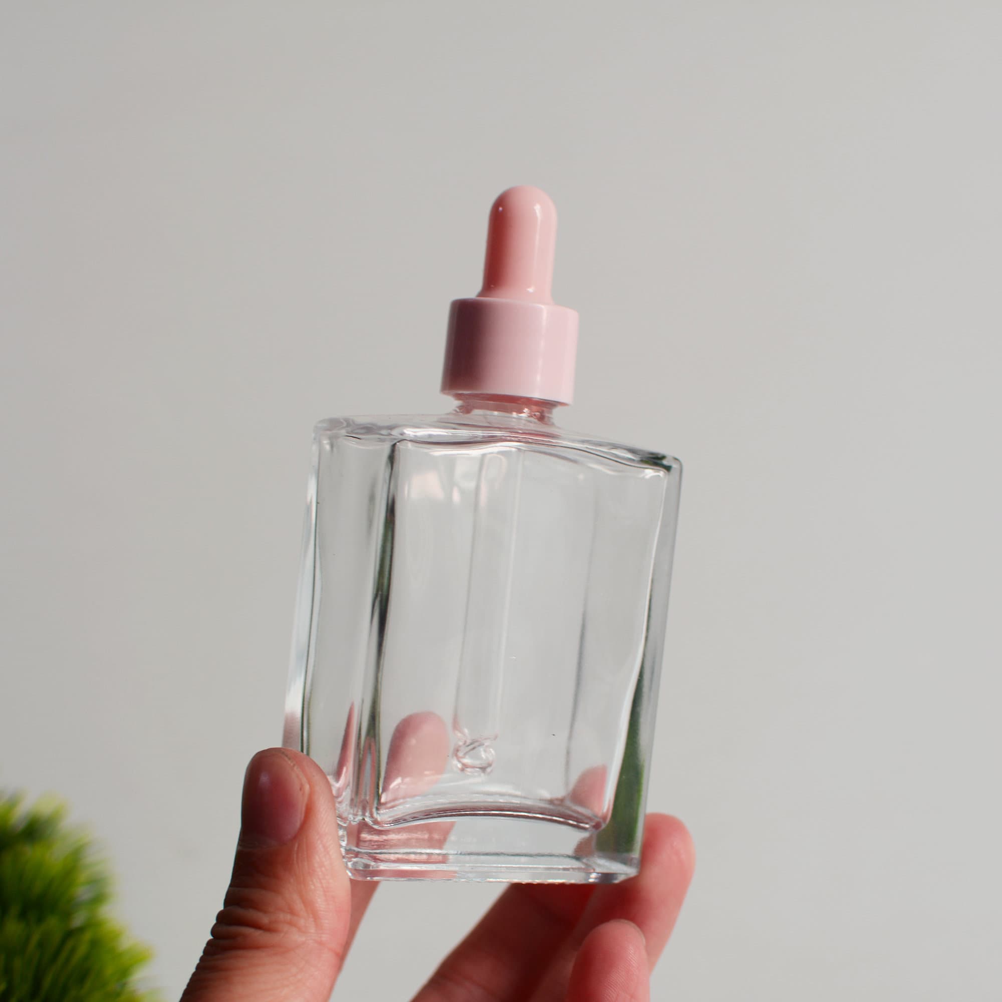 1-100pcs 1oz 30ml 50ml 100ml Square Glass Essential Oil Dropper Bottles, Pink Dropper Bottle, Cosmetic Skin Serum Oil Pipette Bottle