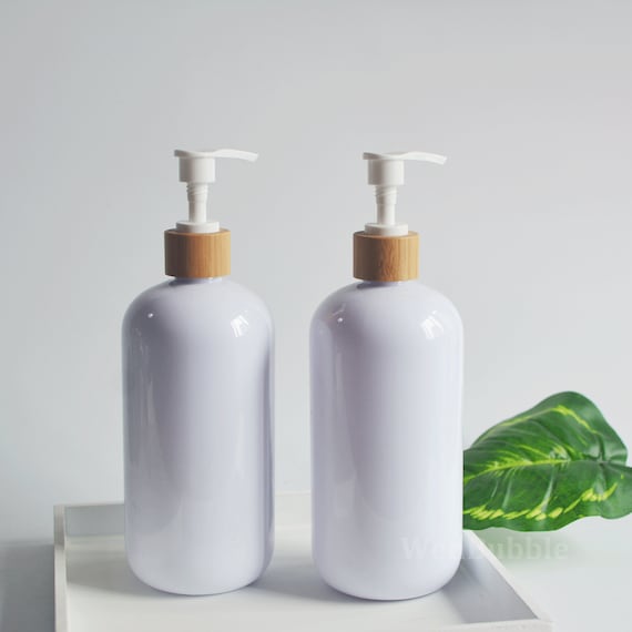 500 ml 16 Unzen Natrliche Bambus Holz Seifenspender Flasche, Kunststoff  Wei Conditioner Flasche, Splmittel Flasche, Badezimmer Zubehr Decor -  Etsy Schweiz