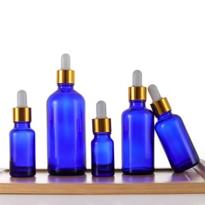 5ml 10ml 15ml 30ml 50ml 100ml Blue Glass Dropper Bottles Essential Oil Aromatherapy Treatment Serum Liquid Pipette Bottles Wholesale