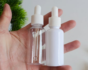 1-500pcs 30ml 1oz Plastic PET Essential Oil Dropper Bottle, Handmade Beauty Skin Care Serum Oil Vials Pipette Bottle, Wholesale