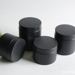 1-500pcs 4oz 5oz 7oz 8oz Empty Matte Black Cosmetic Cream Jar Container, Plastic Face Skin Body Butter Scrub Balm Container Jar, Wholesale