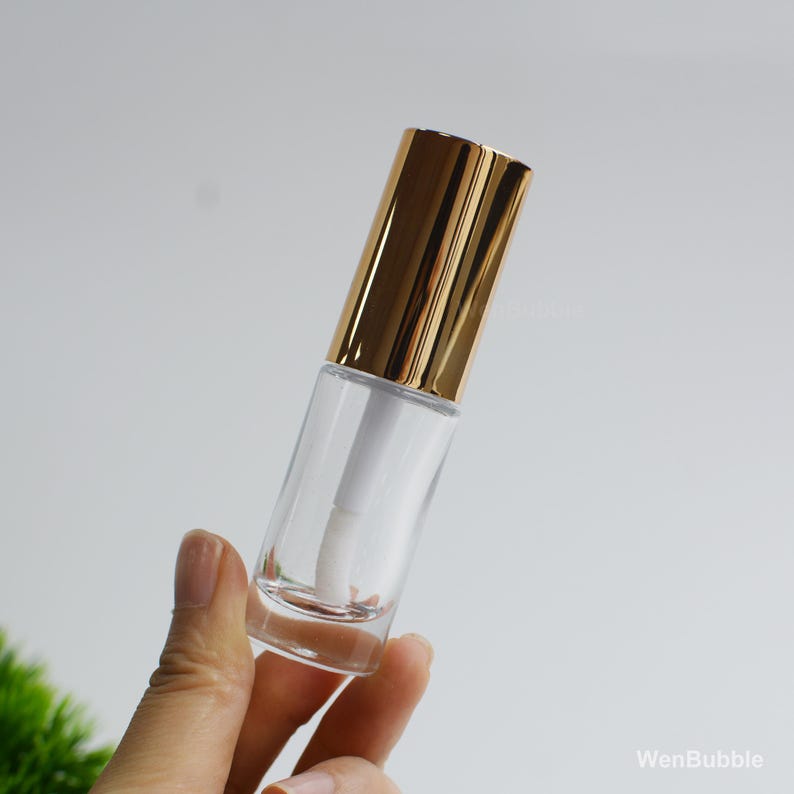 1-500 tubes à lèvres vides de 10 ml, tube de brillant à lèvres avec baguette, bouteille d'huile à lèvres en verre, maquillage DIY, couvercles en plastique, bouteille transparente, vente en gros image 4