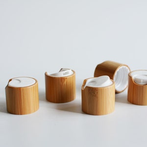 1-100pcs 20mm 24mm Natural Bamboo Soap Dish Dispenser Disc Cap Lid, Bottle Closure, Bathroom Shampoo Soap Replacement, Wholesale