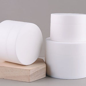 1-200pcs 5g 10g 15g 20g 30g 50g Matte White Plastic Cream Jar Container, Cosmetic Facial Skin Care Serum Cream Pot, Wholesale