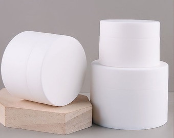 1-200pcs 5g 10g 15g 20g 30g 50g Matte White Plastic Cream Jar Container, Cosmetic Facial Skin Care Serum Cream Pot, Wholesale
