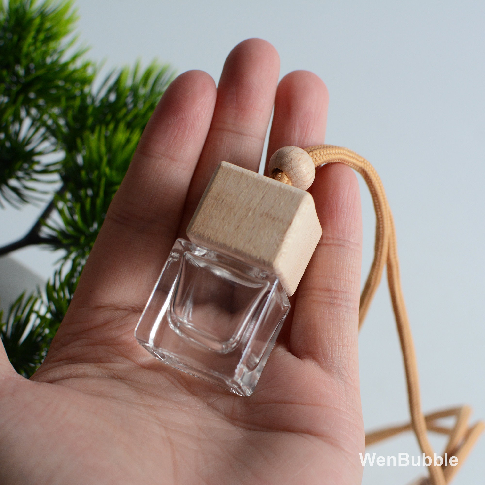 300pcs 5ml Square Clear Glass Empty Refillable Home Car Hanging Perfume  Aroma Air Freshener Perfume Fragrance Diffuser Bottle, Wholesale 