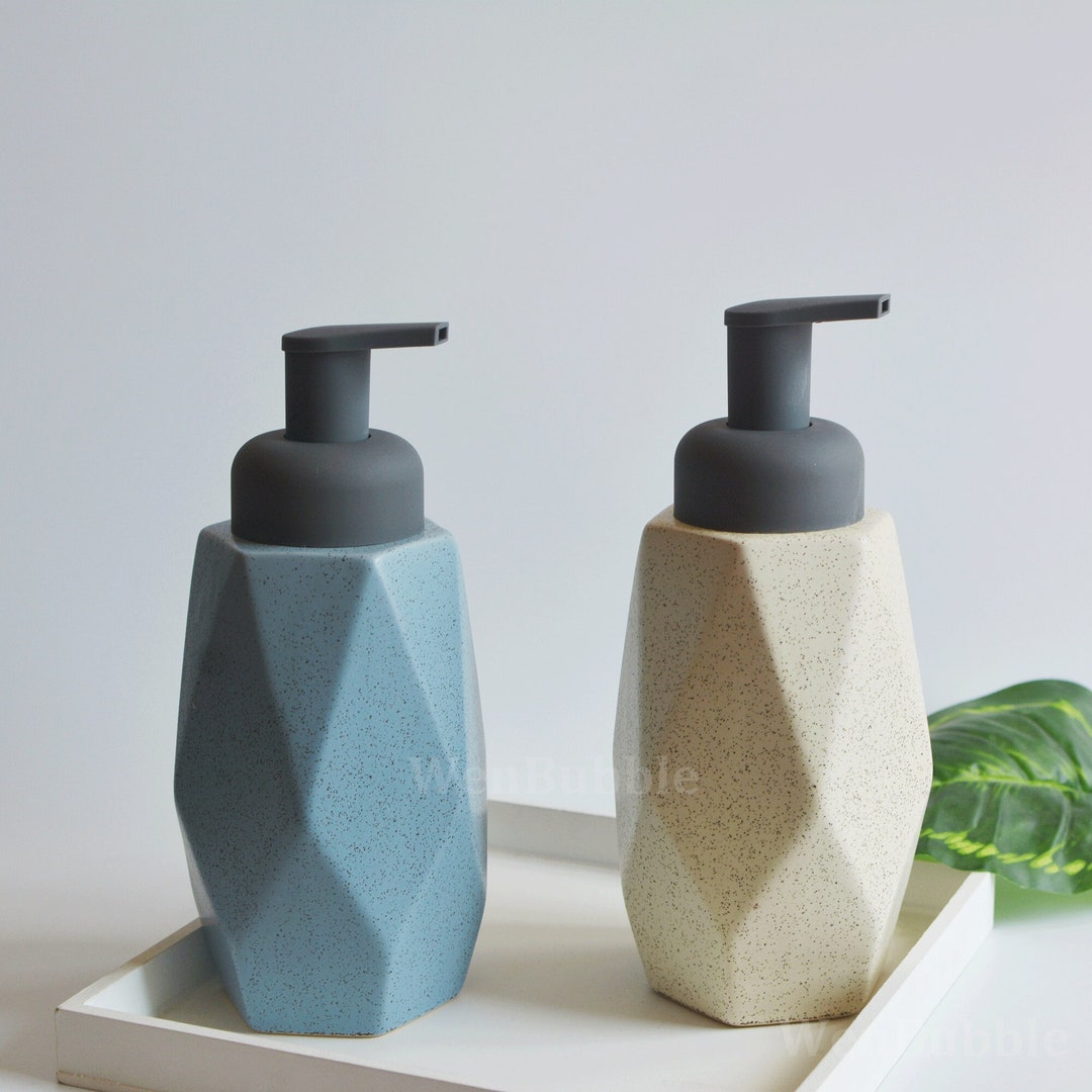 440ml Ceramic Foaming Soap Dispenser Bottles, Hand Cleaning Mousse