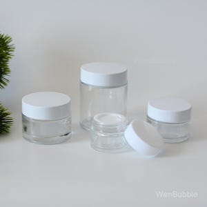 1-200 stücke 5g 15g 30g 50g 100g Kosmetik Klarglas Creme Glasbehälter, Beauty Gesichtspflege Körperbutter Scrub Behälter, Großverkauf