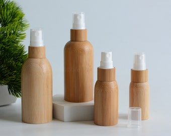 1-200pcs 15ml 30ml 50ml 100ml Eco Friendly Natural Bamboo Spray Bottles, Essential Oil Spray Bottle, Perfume Fine Mist Sprayer, Wholesale