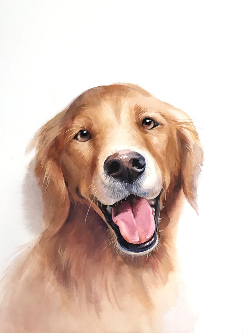 Gift Artwork Dog Original watercolor painting Wall D\u00e9cor Original Pet Portrait