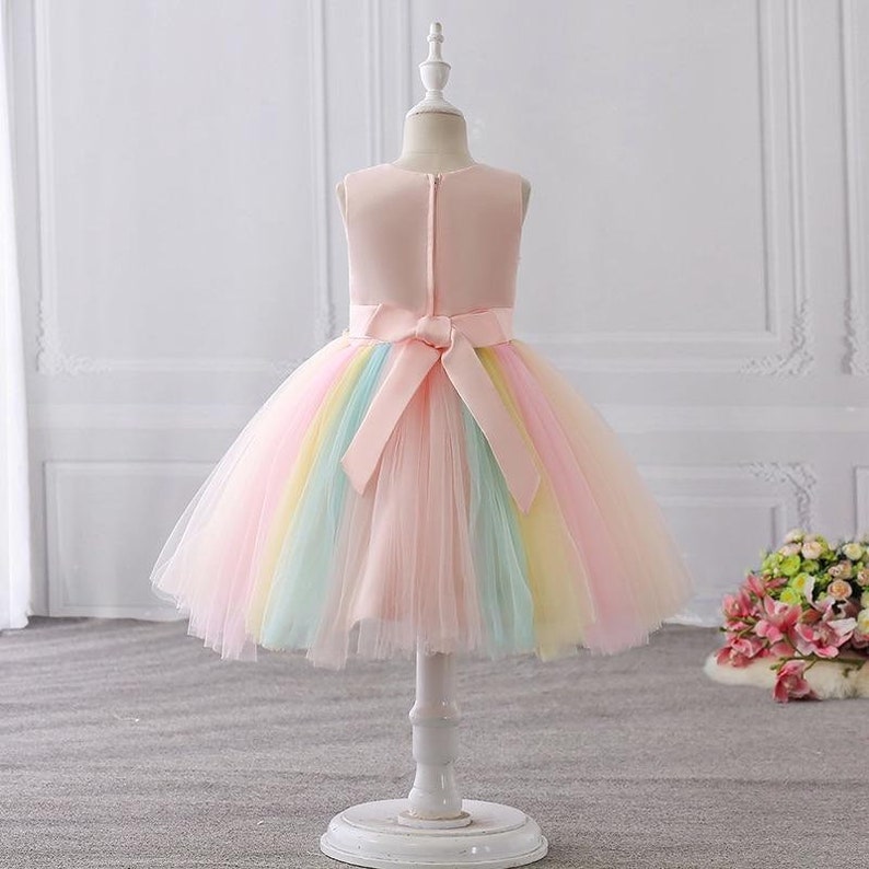 Pretty In Pastels Rainbow Tutu Gown Etsy