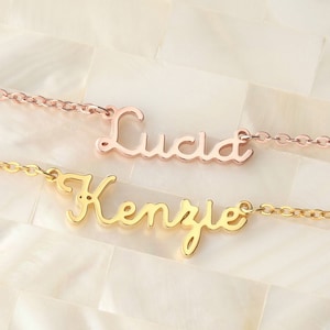 Toddler Name Necklace, Little Girl Birthday Gift, Name Necklace For Kid, Young Girl Necklace, Personalized Necklace For Girls, Kids Jewelry