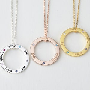 Mother Christmas Gift, Mimi Jewelry, Grandma Necklace Birthstones, Personalized Granny Necklace, Grammy Birthday Gift, Mother Necklace Gold